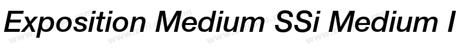 Exposition Medium SSi Medium Italic字体转换